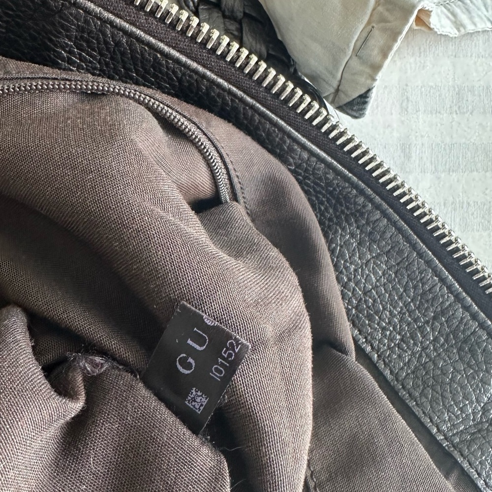❌SOLD ❌Gucci Brown Leather Tote with Braided Handles - Picture 12 of 16